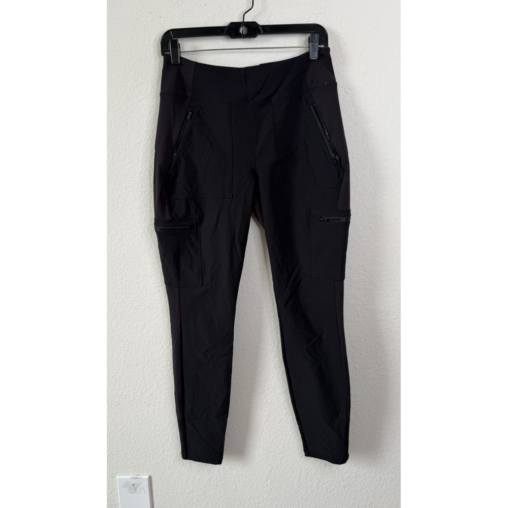 Athleta Headlands Hybrid Cargo II Pants Women's 10 Black Hiking Utility Gorpcore
